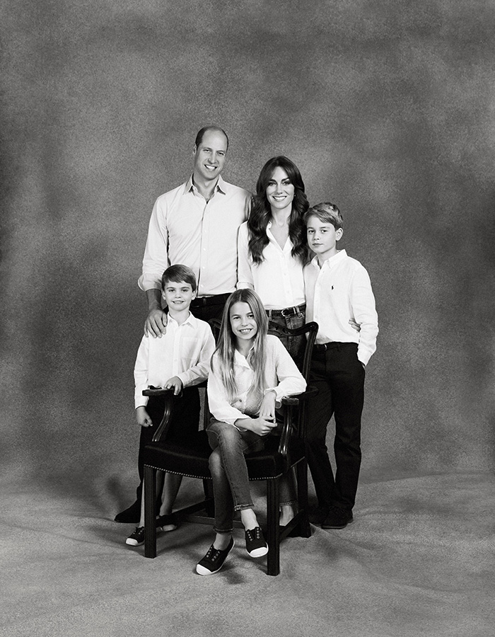 Prince William, Princess Kate and their children in their 2023 Christmas card photo