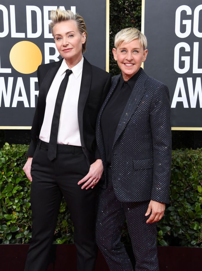 Portia de Rossi and Ellen DeGeneres At the 77th Annual Golden Globe Awards