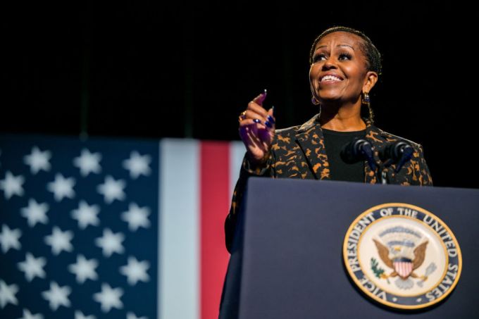 Michelle Obama at a Campaign Rally for Kamala Harris