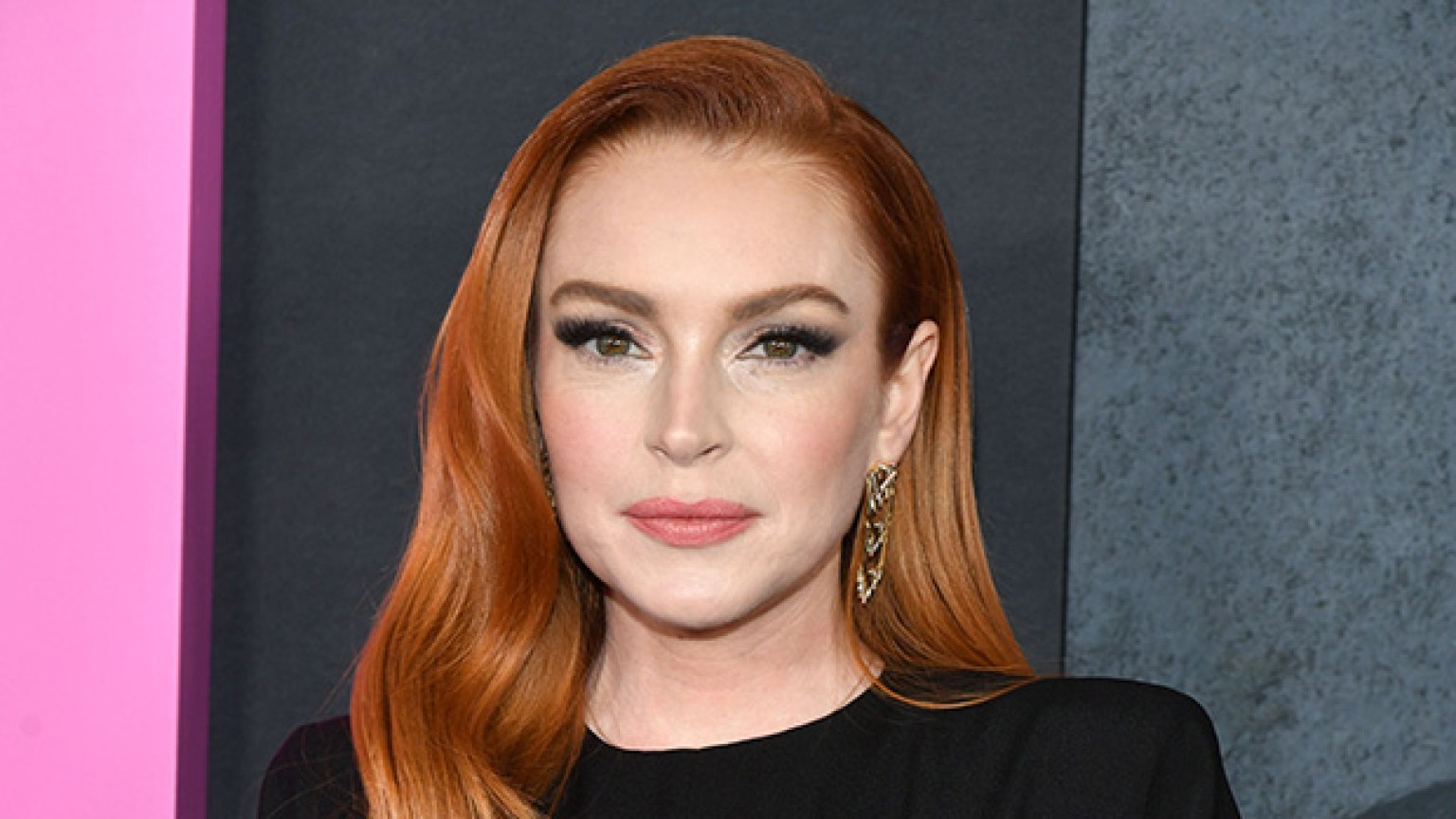 Lindsay Lohan Rocks Black Cutout Dress at ‘Mean Girls’ Premiere