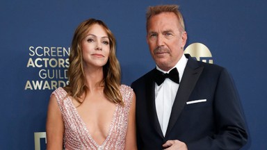 Christine Baumgartner and Kevin Costner