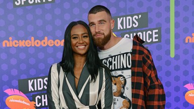 Kayla Nicole and Travis Kelce at the Kids Choice Awards