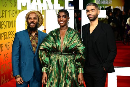 Ziggy Marley, Lashana Lynch, and Kingsley Ben-Adir
'Bob Marley: One Love' film premiere, London, UK - 30 Jan 2024