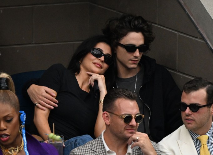 Kylie Jenner and Timothée Chalamet cuddle at the US Open