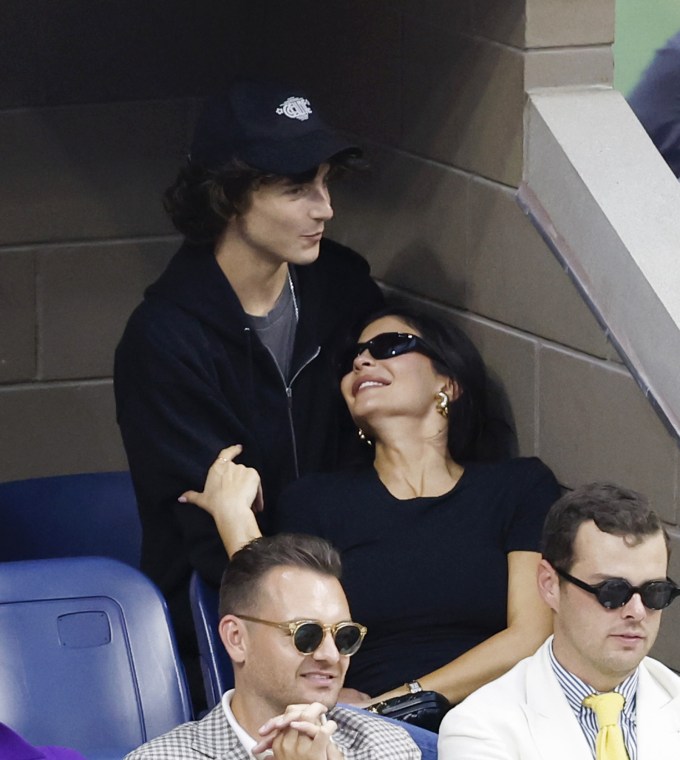 Kylie Jenner gets playful with Timothée Chalamet at the US Open