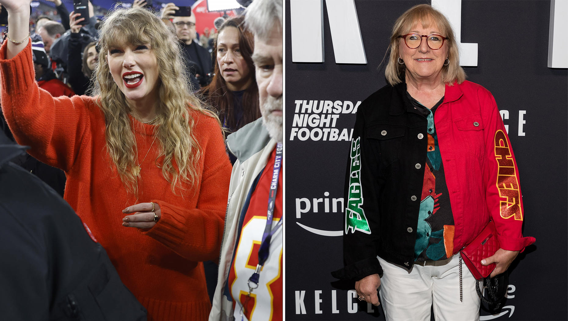 Taylor Swift Hugs Donna Kelce After Travis’ AFC Championship Win ...