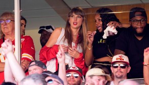 Taylor Swift at a Chiefs football game