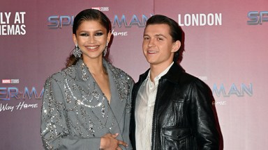 Zendaya and Tom Holland at the Spider-Man 2021 premiere