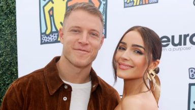  (L-R) Christian McCaffrey and Olivia Culpo attend the 6th Annual Best Buddies' Celebration of Mothers on May 13, 2023 in Los Angeles, California. (Photo by Stefanie Keenan/Getty Images for Best Buddies International  )