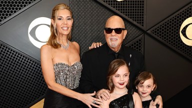 Billy Joel and his wife and daughters at the 2024 Grammys