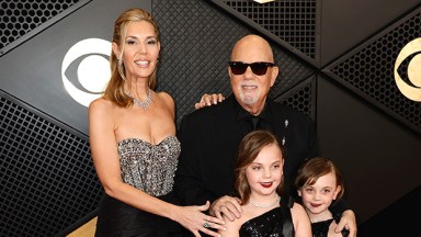 Billy Joel and his wife and daughters at the 2024 Grammys