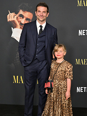 Bradley Cooper and daughter Lea at the 2023 premiere of Maestro