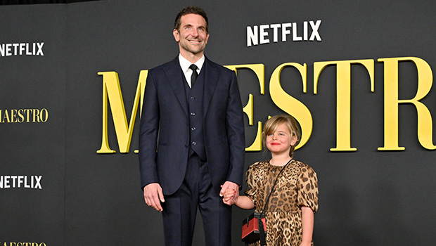 Bradley Cooper and daughter Lea at the Maestro premiere