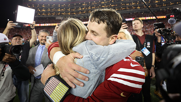 Brock Purdy hugging Jenna Brandt