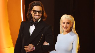 Maluma and Christina Aguilera at the 2024 Grammys