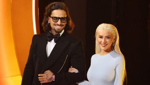 Maluma and Christina Aguilera at the 2024 Grammys