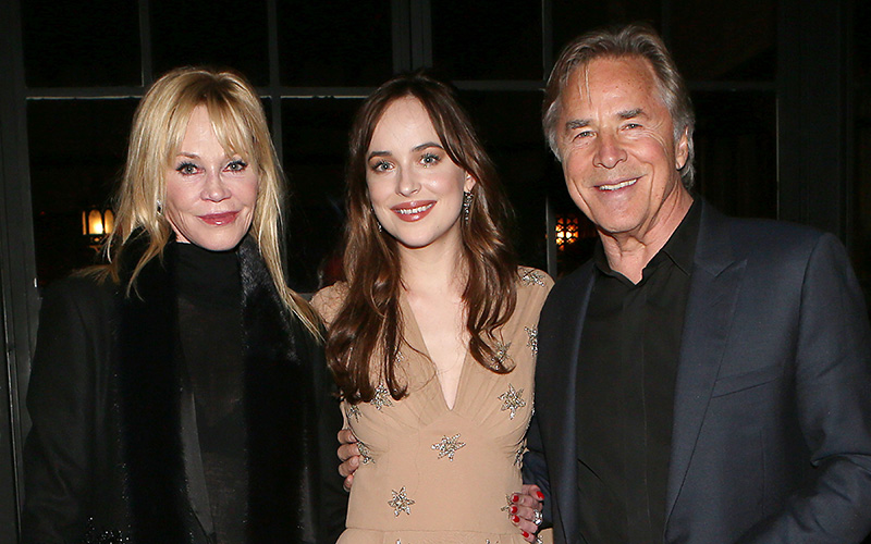 Melanie Griffith, Dakota Johnson and Don Johnson 