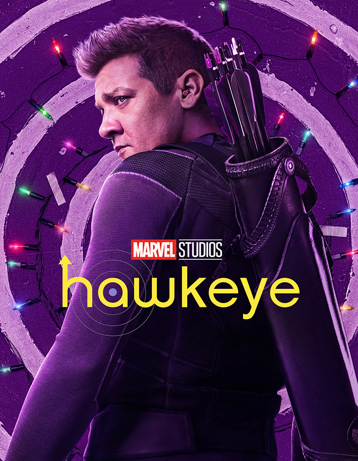 Jeremy Renner in a Hawkeye poster