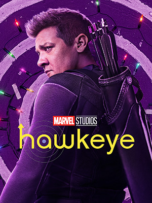 Jeremy Renner in a Hawkeye poster