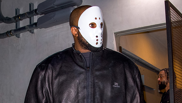 Kanye West Covers Face With Hockey Mask at Son Saint’s Basketball Game – Hollywood Life