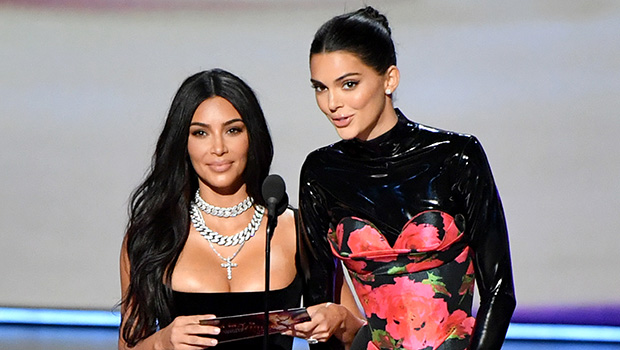 Kim Kardashian & Kendall Jenner Stun in Plunging Black Dresses in Sweet Sister Photo: ‘Always Got Ur Back’