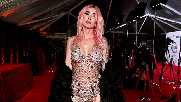Megan Fox Rocks Nearly Naked Metal Dress at Grammys Party Without Machine Gun Kelly