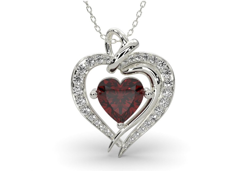 ORESTOVA Sterling Silver Heart Necklace