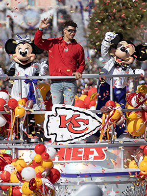 Patrick Mahomes Celebrates 2024 Super Bowl Win at Disneyland: Video
