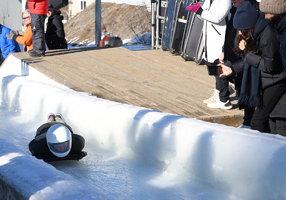 Prince Harry sit-skiing at 2024 Invictus Games