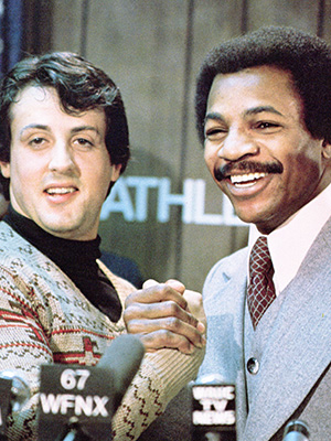 Sylvester Stallone and Carl Weathers
