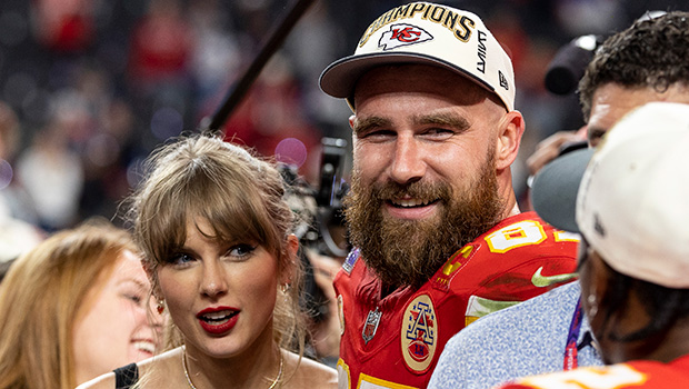 Taylor Swift and Travis Kelce at Super Bowl LVIII