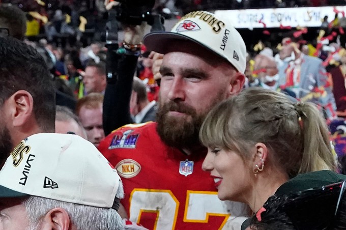 Taylor Swift and Travis Kelce After the Super Bowl