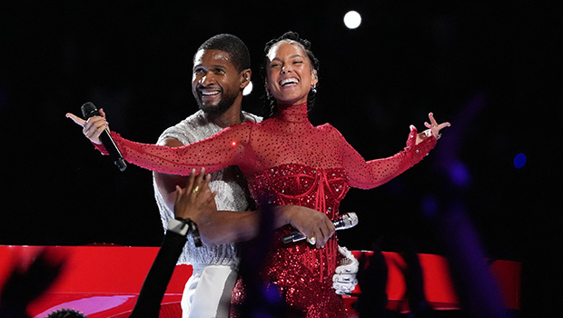 Usher Addresses Cozy Super Bowl Hug With Alicia Keys: ’No Disrespect’ #AliciaKeys