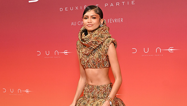 Zendaya Shows Midriff in Leather Outfit for Dune: Part 2 Promo
