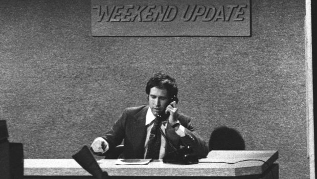 Actor Chevy Chase attends the taping of Taping of "Saturday Night Live" on February 14, 1976 at Rockefeller Center in New York City. (Photo by Ron Galella/Ron Galella Collection via Getty Images)