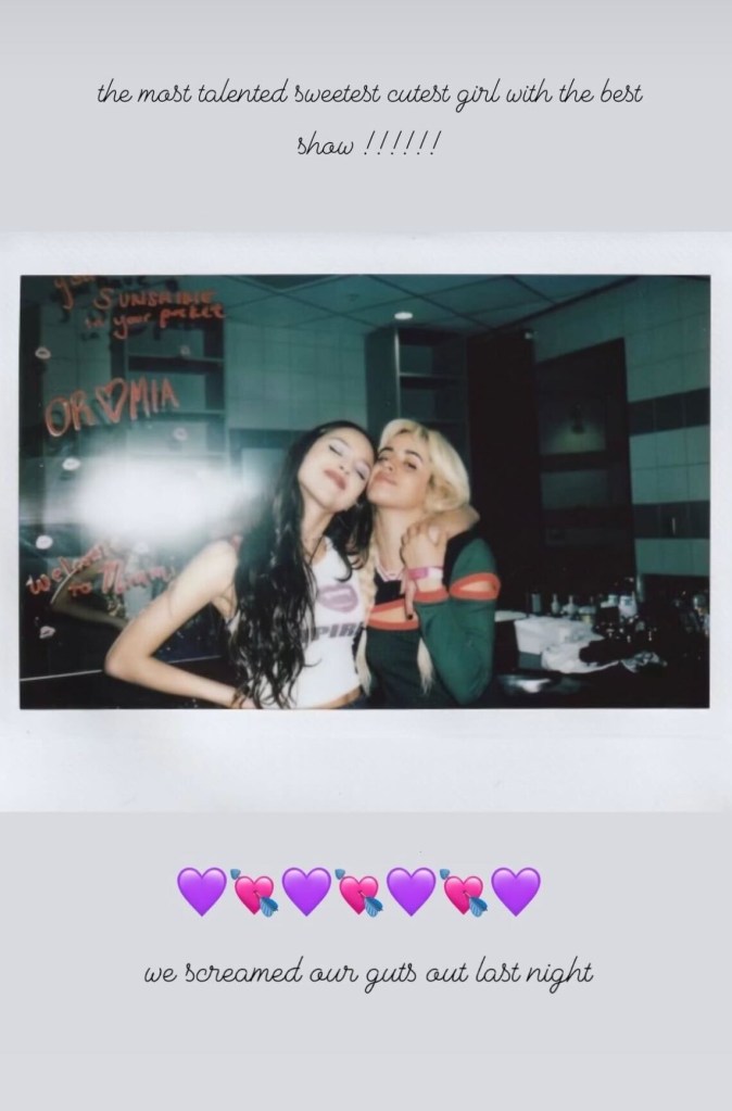 Beryl TV camila-instagram-1 Camila Cabello Supports Olivia Rodrigo on Her ‘GUTS’ Tour – Hollywood Life Entertainment 
