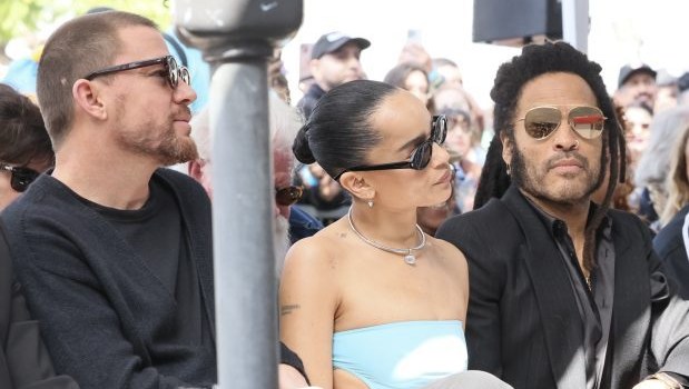 Channing Tatum, Zoë Kravitz, Lenny Kravitz at Lenny Kravitz's Hollywood Walk of Fame Star ceremony