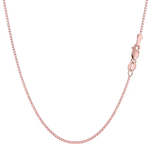 Jewelry Affairs 14k Rose Gold Box Chain Dainty Necklace