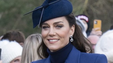 Kate Middleton in Norfolk wearing blue