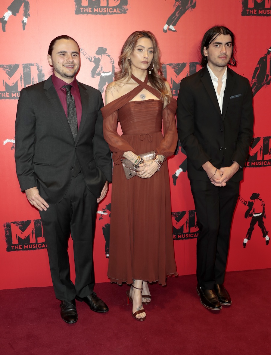 Prince Jackson, Paris Jackson and Bigi Jackson attend the opening night of "MJ: The Musical" 