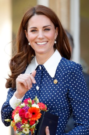 BLETCHLEY, UNITED KINGDOM - MAY 14: (Embedded from publication in UK newspapers until 24 hours after creation) Catherine, Duchess of Cambridge visits the 