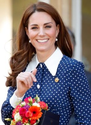 Kate Middleton visits the 'D-Day: Interception, Intelligence, Invasion' exhibition at Bletchley Park on May 14, 2019