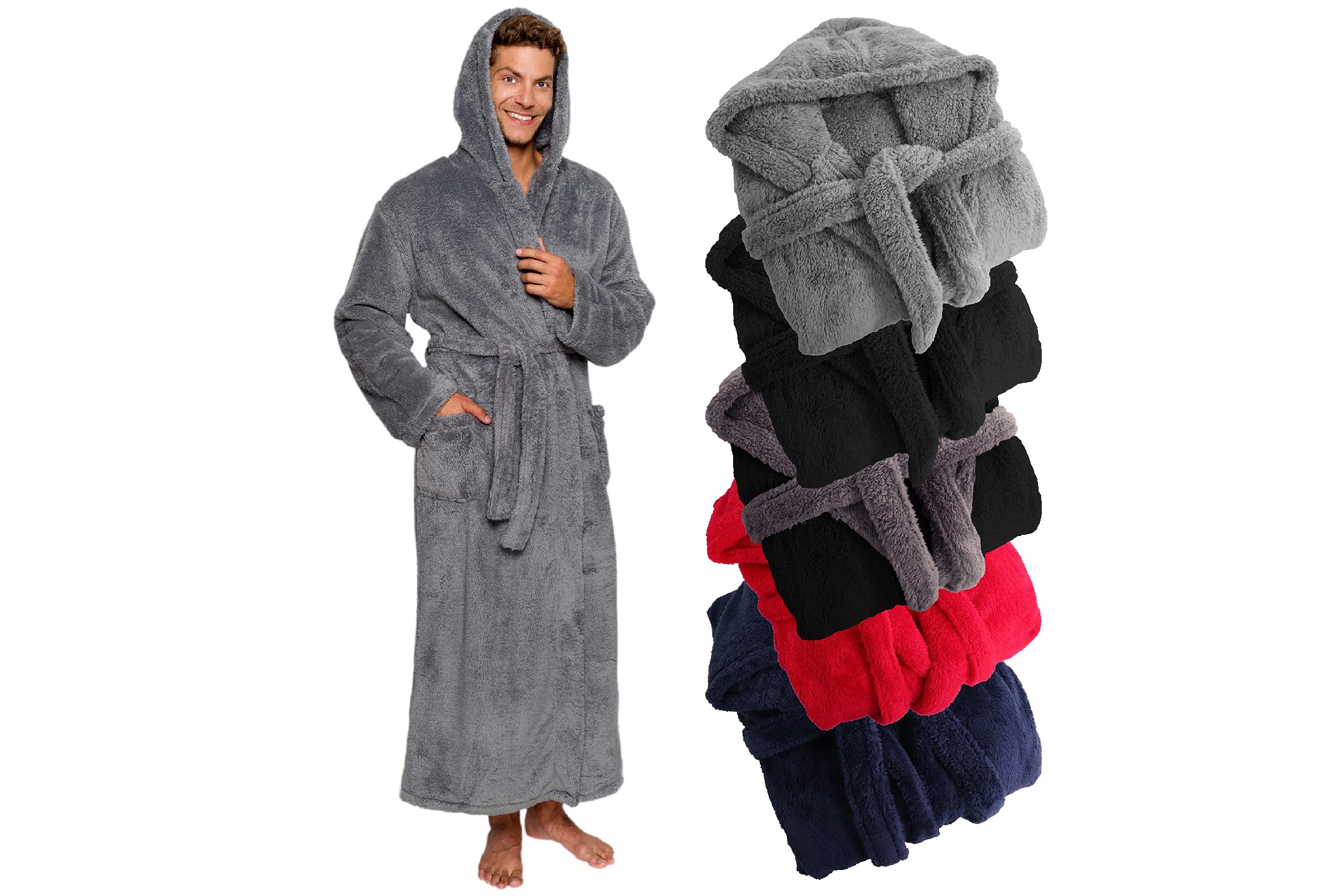 Ross Michaels Men's Luxury Hooded Robe