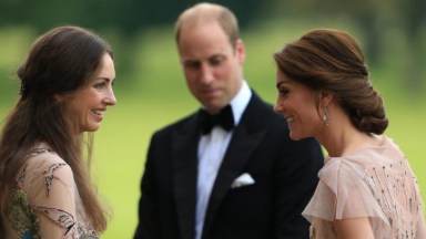 Prince William and Catherine, Duchess of Cambridge and Rose Cholmondeley, the Marchioness of Cholmondeley