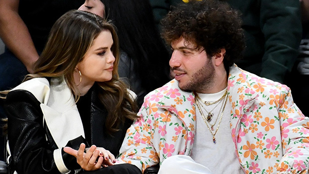Selena Gomez and Benny Blanco attending a basketball game