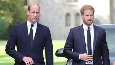 Prince William and Prince Harry walking