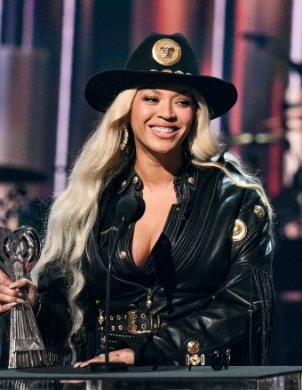 Beyoncé accepts the Innovator Award at the 2024 iHeartRadio Music Awards held at the Dolby Theater on April 1, 2024 in Los Angeles, California. (Photo by Michael Buckner/Billboard via Getty Images )