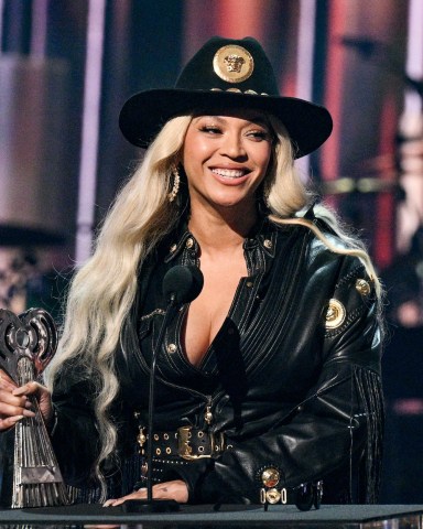 Beyoncé accepts the Innovator Award at the 2024 iHeartRadio Music Awards held at the Dolby Theatre on April 1, 2024 in Los Angeles, California. (Photo by Michael Buckner/Billboard via Getty Images)