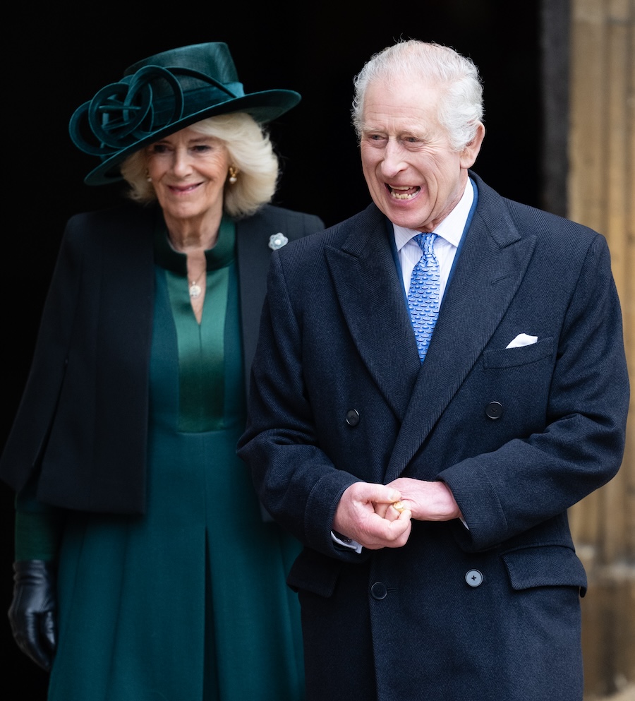 King Charles III and Queen Camilla attend the Easter Service at Windsor Castle 