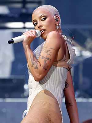 Doja Cat performing at Coachella 2024